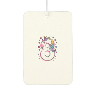 Celebrate Happy 8 Years Old Birthday Party For Gir Car Air Freshener