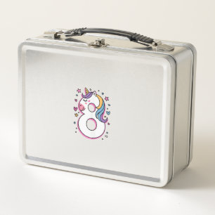 Celebrate Happy 8 Years Old Birthday Party For Gir Metal Lunch Box