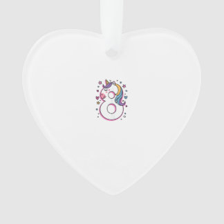 Celebrate Happy 8 Years Old Birthday Party For Gir Ornament