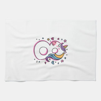 Celebrate Happy 8 Years Old Birthday Party For Gir Tea Towel