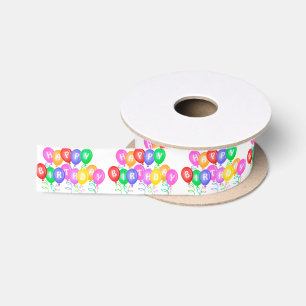 Celebrate Happy Birthday Satin Ribbon