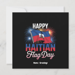Celebrate Happy Haitian Flag Day Pride  T-Shirt Invitation