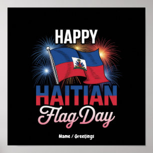 Celebrate Happy Haitian Flag Day Pride T-Shirt Poster