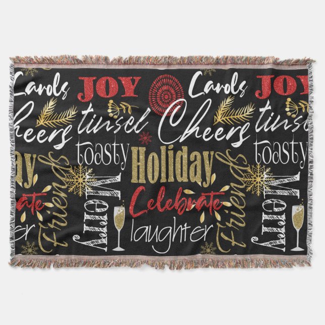 Celebrate Holiday Throw Blanket  (Front)