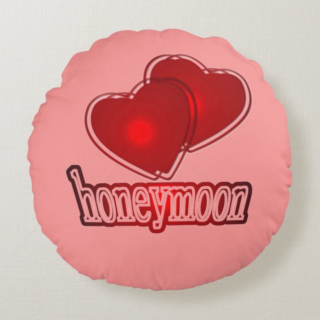 celebrate honeymoons round cushion (Front)