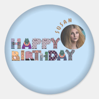 Celebrate in Style: Classic Happy Birthday Sticker