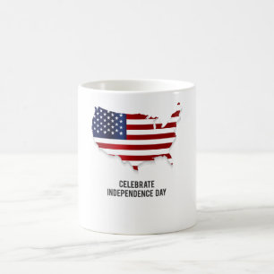 Celebrate Independence Day USA Flag Coffee Mug