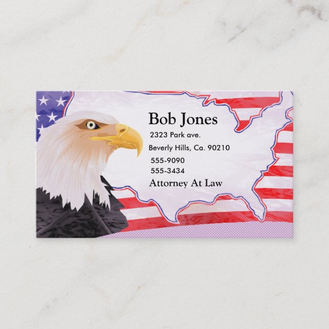 Celebrate Independence Eagle Business Card (Front)