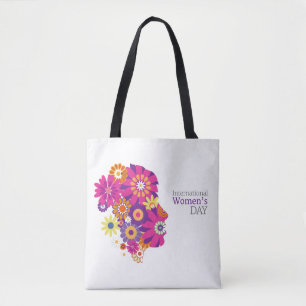 Celebrate international women day flower lady bag
