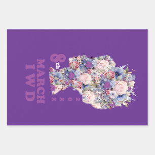 Celebrate international womens day 2025 empowering wrapping paper sheet