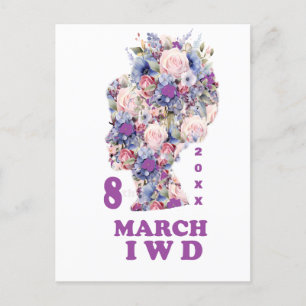 celebrate international women's day 2025 postcard