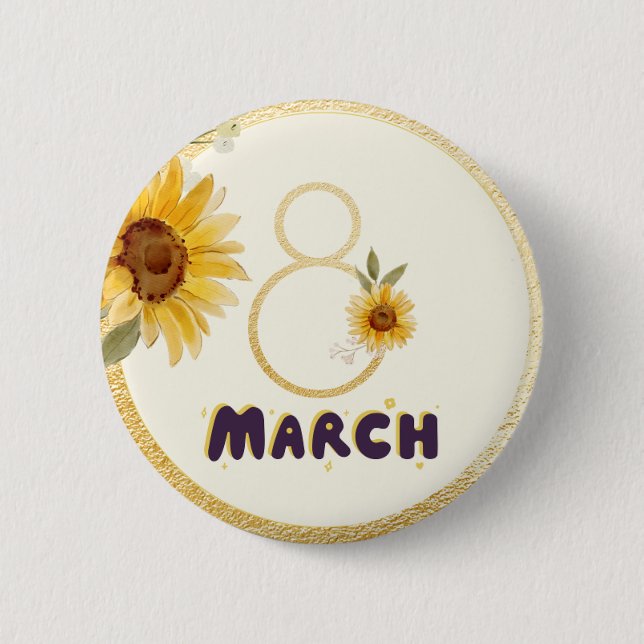 Celebrate international women's day 8th March 2025 6 Cm Round Badge (Front)