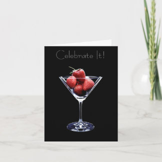 Celebrate It with Strawberries Birthday Card