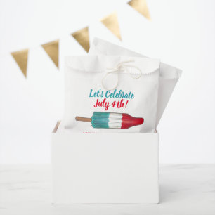 Celebrate July 4th Red White Blue Rocket Pop Favour Bag