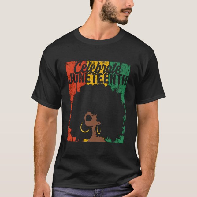 Celebrate Junenth African Colors T-Shirt (Front)