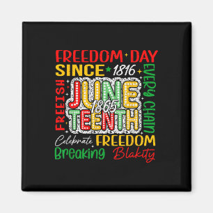 Celebrate Juneteenth 1865 Afro Black American Blac Magnet