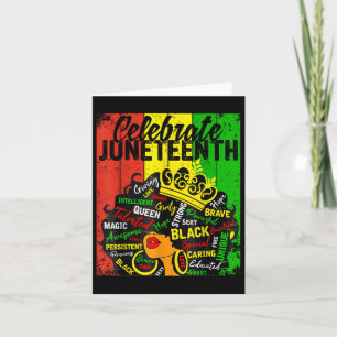 Celebrate Juneteenth 1865 Black Girl Magic Melanin Card