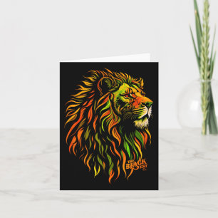 Celebrate Juneteenth African Lion Face Freedom Day Card