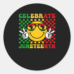 Celebrate Juneteenth Black History Celebrating Bla Classic Round Sticker