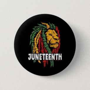 Celebrate Juneteenth Lion African American Freedom 6 Cm Round Badge