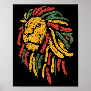 Celebrate Juneteenth Lion African American Freedom Poster