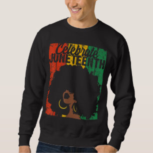 Celebrate Juneteenth Retro African Colours Womens Sweatshirt