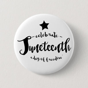 Celebrate Juneteenth Star 6 Cm Round Badge