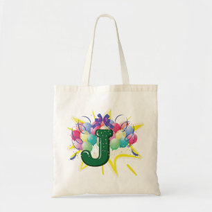 Celebrate Letter J Tote Bag