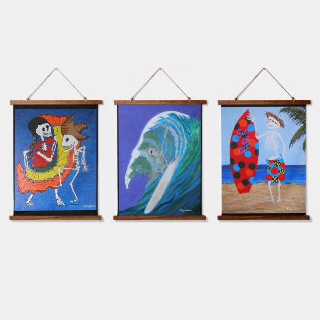 Celebrate life and laugh  hanging tapestry (Triple)