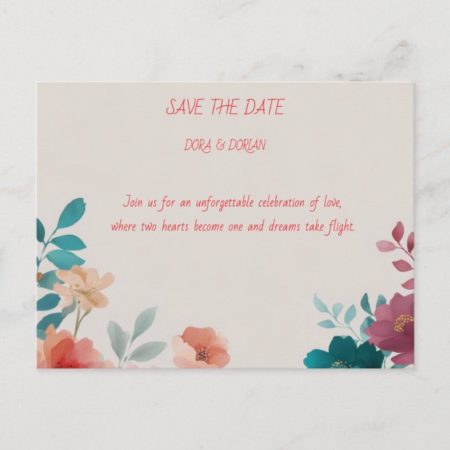 Celebrate Love and Joy with a wedding invitation (Front)