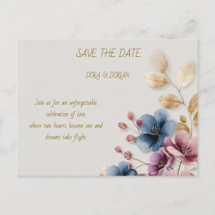 Celebrate Love and Joy with a wedding invitation Postcard