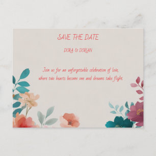 Celebrate Love and Joy with a wedding invitation Postcard