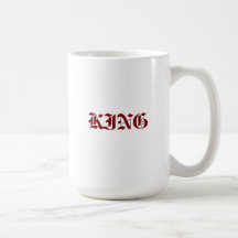 Celebrate love Couple KING and QUEEN Text-Cups Tea