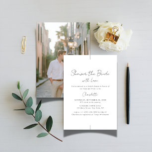 Celebrate Love Couple Photo Bridal Shower Party Invitation