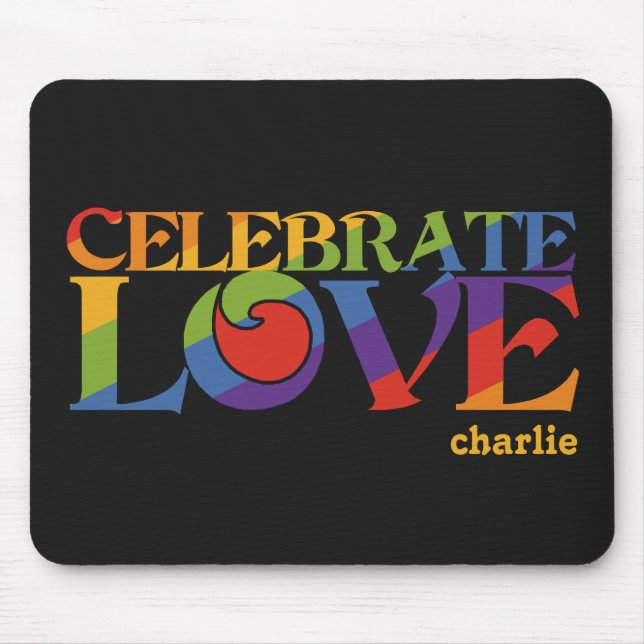 Celebrate Love custom monogram mousepad (Front)