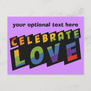 Celebrate Love custom postcard