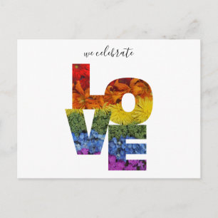 Celebrate Love Flowers Postcard