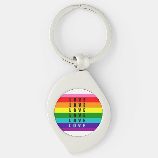 Celebrate love, pride, and authenticity  key ring (Front)