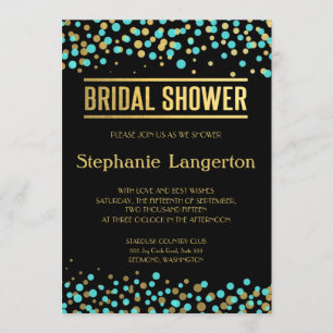 Celebrate Love – Turquoise / Aqua + Gold Invitation