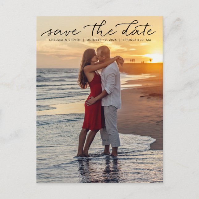 Celebrate Love Wedding Save the Date Postcard (Front)