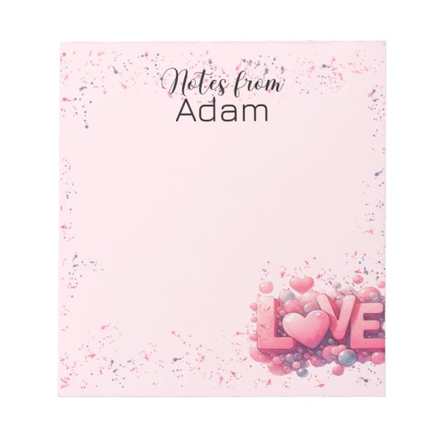 Celebrate Love with Our Exclusive Valentine's Day  Notepad (Front)