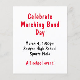 Celebrate Marching Band Day Flyer