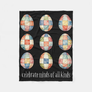 Celebrate Minds Of All Kind Egg Easter Neurodivers Fleece Blanket