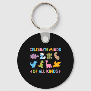 Celebrate Minds Of All Kinds Dinosaur Adhd Neurodi Key Ring