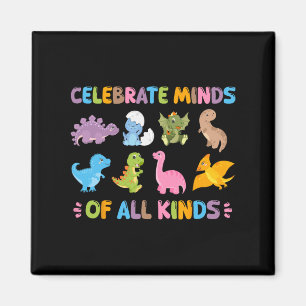 Celebrate Minds Of All Kinds Dinosaur Adhd Neurodi Magnet