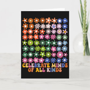 Celebrate Minds Of All Kinds Groovy Flower Autism Card