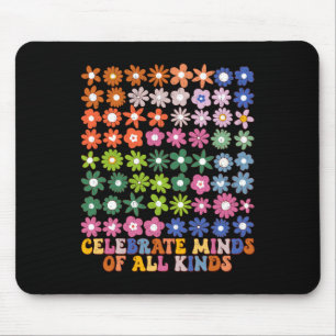 Celebrate Minds Of All Kinds Groovy Flower Autism Mouse Pad