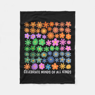 Celebrate Minds Of All Kinds Neurodiversity Autism Fleece Blanket