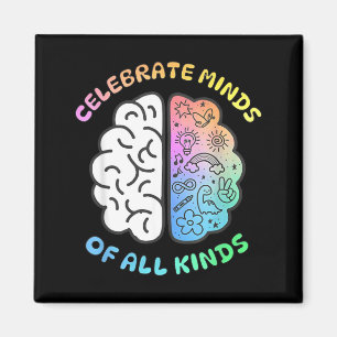 Celebrate Minds of Kinds Flowers Neurodiversity Magnet