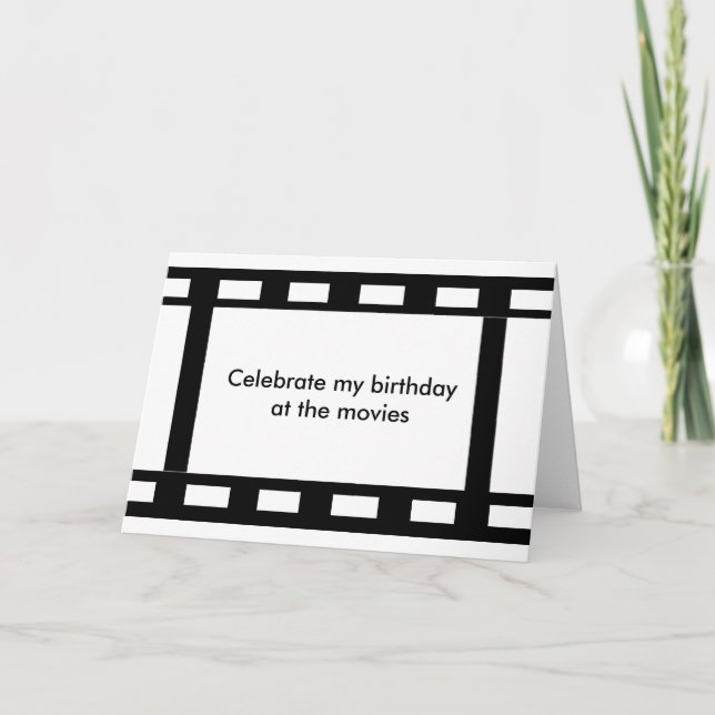 Celebrate My Birthday at the Movies Invitation (Front)